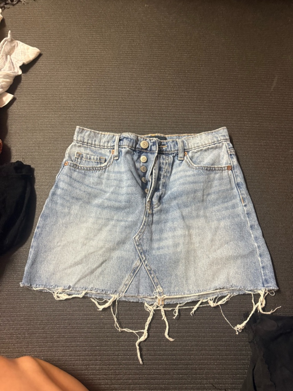 Aeropostale Light Blue Denim Mini Skirt with Button Front